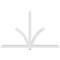 Ekena Millwork Redmond Architectural Grade PVC Gable Bracket, 96"W x 60"H x 4"D x 4"F, 15/12 Pitch GBP096X60X0404RED00 - alternate 4